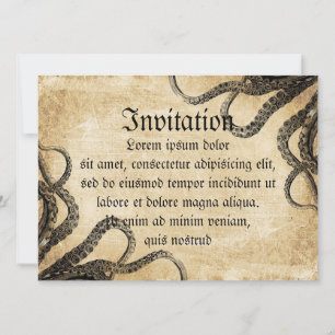 Vintage Octopus Inbjudningar