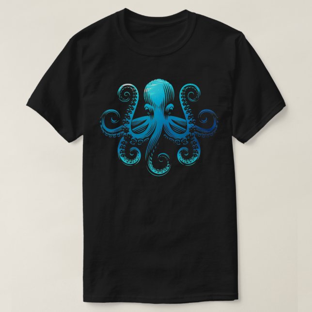 Vintage Octopus Kraken T Shirt (Design framsida)