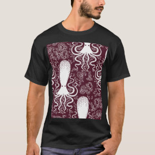 Vintage Octopus: Mönster Splendor under vatten T Shirt