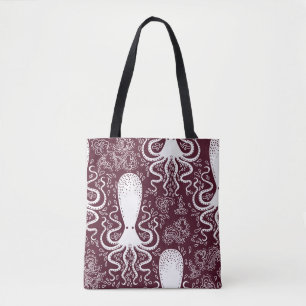 vintage Octopus mönster. Tygkasse