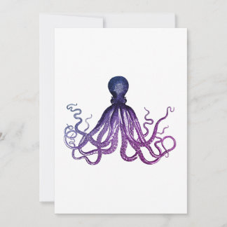 Vintage Octopus Sealife  Inbjudningar