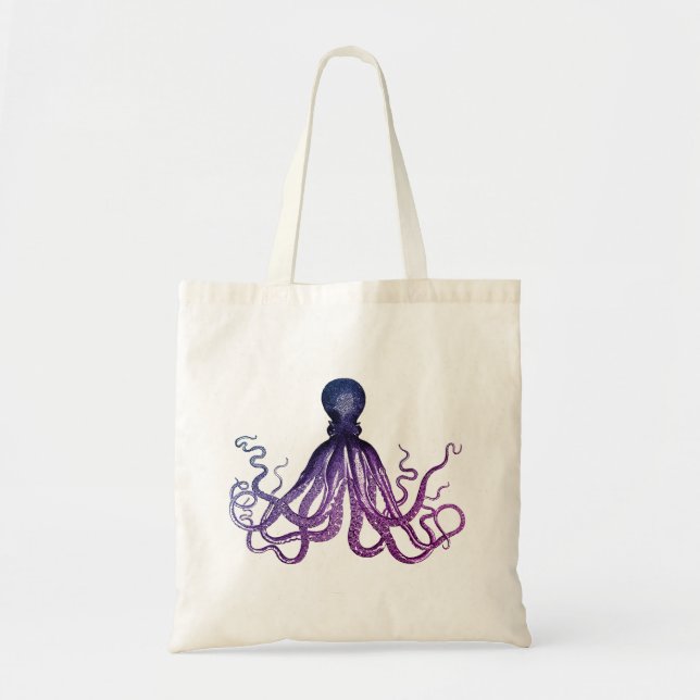 Vintage Octopus Sealife  Tygkasse (Framsidan)