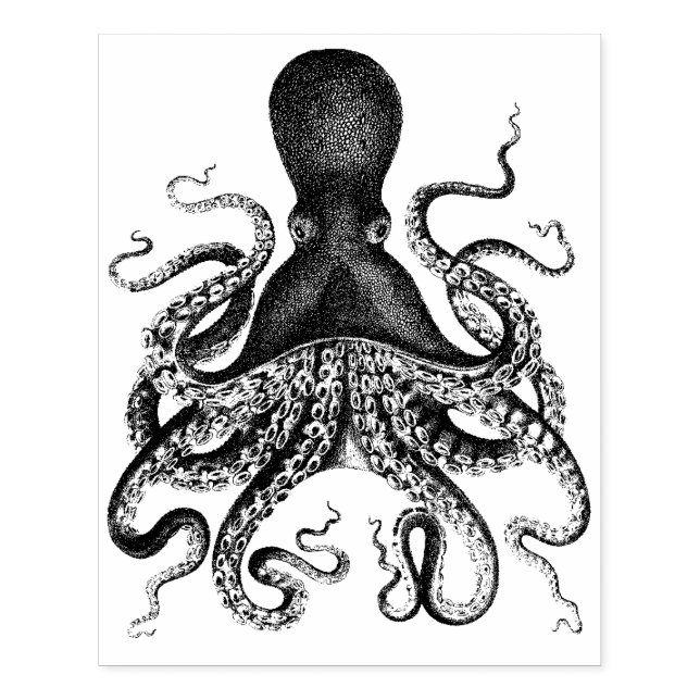 Vintage Octopus Stämpel (Tryck)