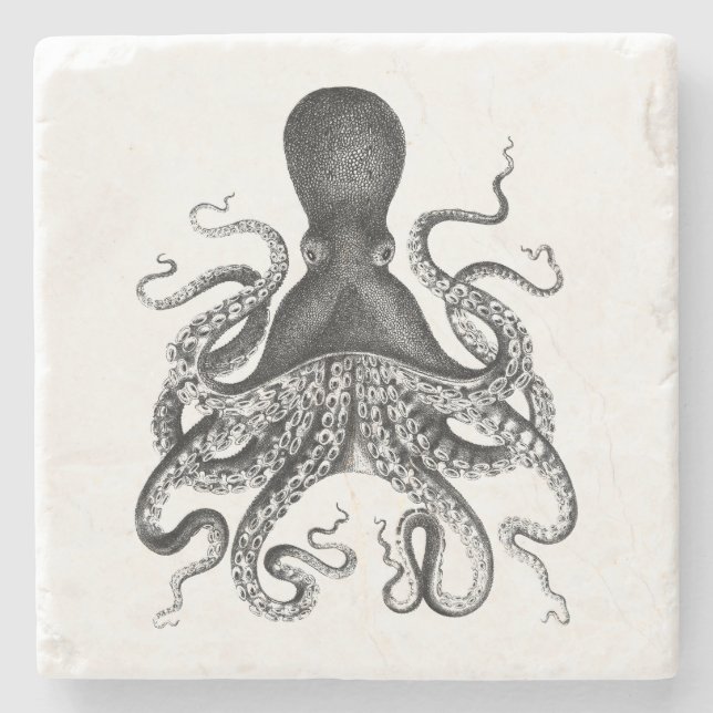 Vintage Octopus Stenunderlägg (Framsidan)