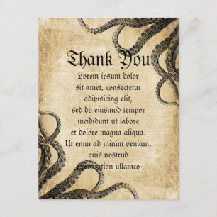 Vintage Octopus Tack Kort