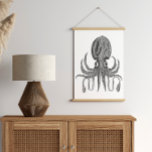 Vintage Octopus Teckning i Svartvitt Poster<br><div class="desc">Vintage Octopus Teckning i Svartvit Poster</div>