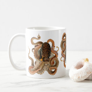 Vintage Octopus Vulgaris, marina levande djur Kaffemugg