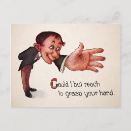 Vintage Odd Hand Shake Victorian Postcard Vykort