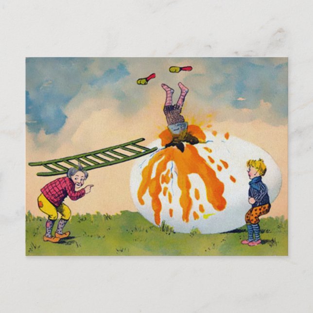 Vintage Odd Påsk vykort (Framsida)