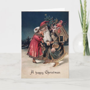 Vintage Odd Santa Helgkort