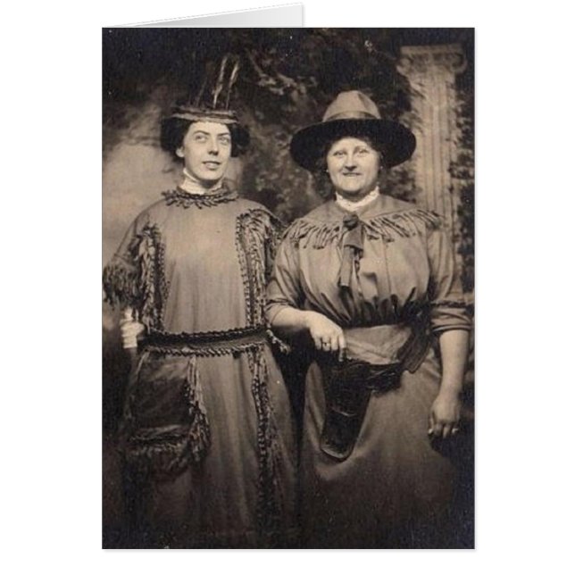 Vintage Odd Women Hälsningskort (Framsidan)