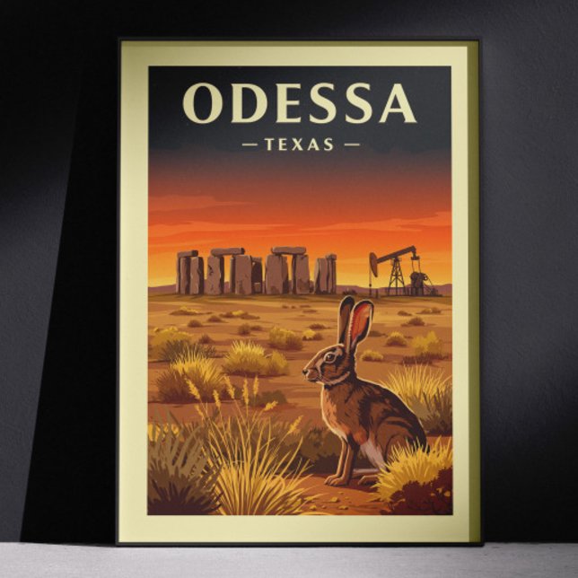 Vintage Odessa Texas Poster (Skapare uppladdad)