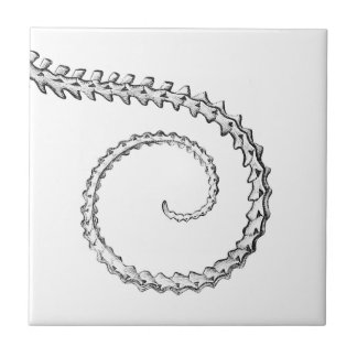 Vintage ödla skelett kakelplatta