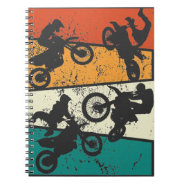 vintage Off Road Enduro motocross motorcykel Anteckningsbok