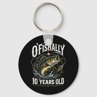 Vintage officiellt 10 år gammal fiske 10-årsjubile nyckelring