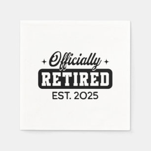 Vintage officiellt pensionerad 2025 Funny Pension Pappersservett