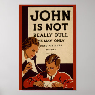 Vintage Öga Exam Annons Poster