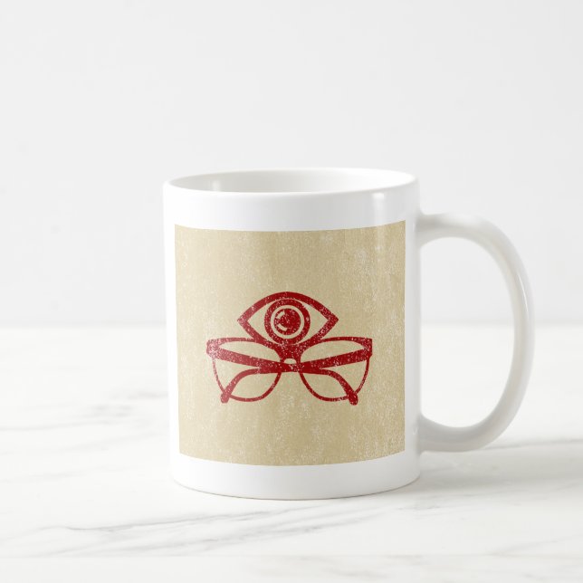 Vintage Öga & Eyeglass Kaffemugg (Höger)