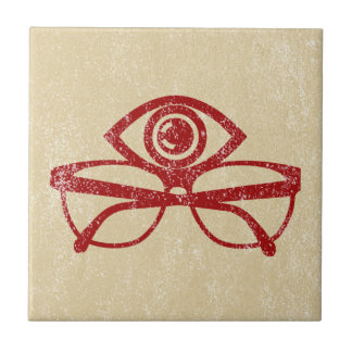 Vintage Öga & Eyeglass Kakelplatta