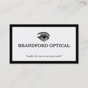 Vintage Öga Ftalmolog Optometry Doktor Visitkort