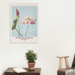Vintage Ogawa Kazumasa Lotus Flowers Photo Art Canvastryck