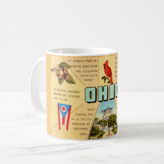 Vintage Ohio Fakta Julkort Kaffemugg