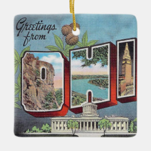 Vintage Ohio Julgransprydnad Keramik