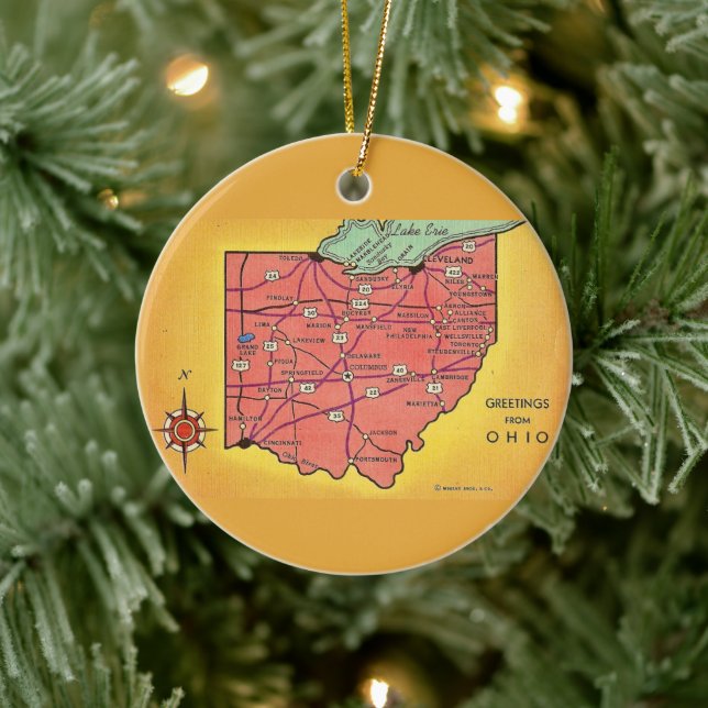 Vintage Ohio kart ornament (Träd)