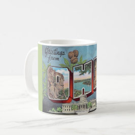 Vintage Ohio vykortsmugg Kaffemugg