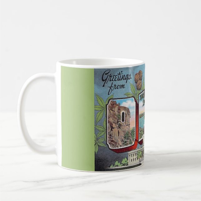 Vintage Ohio vykortsmugg Kaffemugg (Vänster)