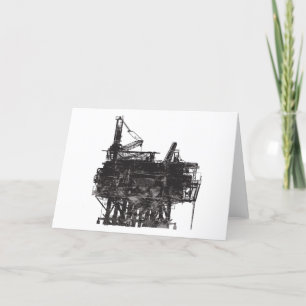 Vintage Oil Rig Kort