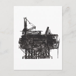 Vintage Oil Rig Vykort