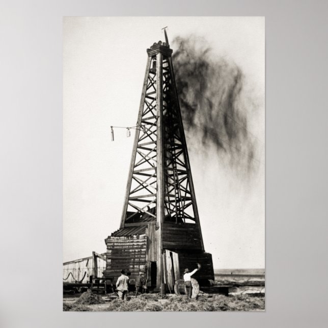 Vintage Oil well Photo Poster (Framsidan)