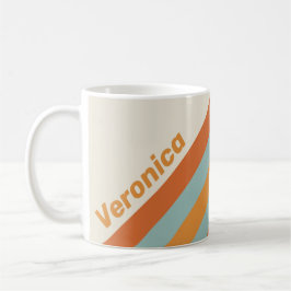 Vintage Ökenblomma Ränder med Namn Kaffemugg