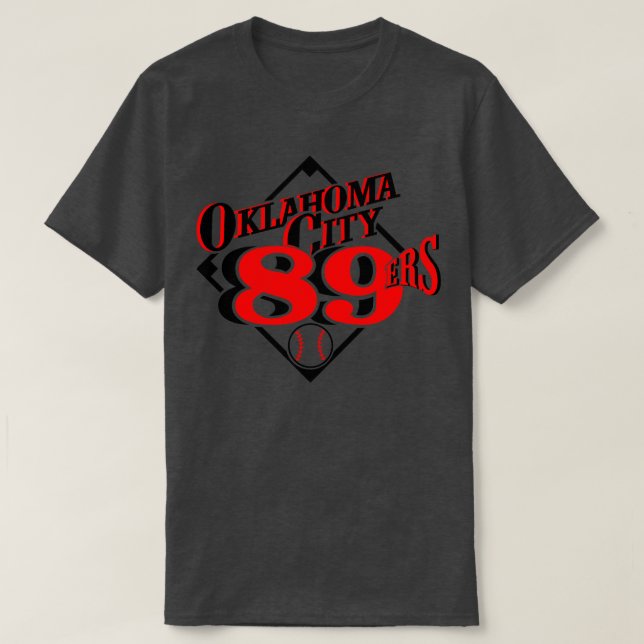 Vintage Oklahoma City 89ers Baseball T Shirt (Design framsida)