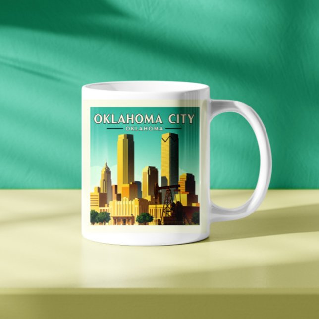 Vintage Oklahoma City Oklahoma Kaffemugg (Skapare uppladdad)