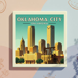 Vintage Oklahoma City Oklahoma Kakelplatta