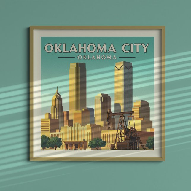 Vintage Oklahoma City Oklahoma Poster (Skapare uppladdad)