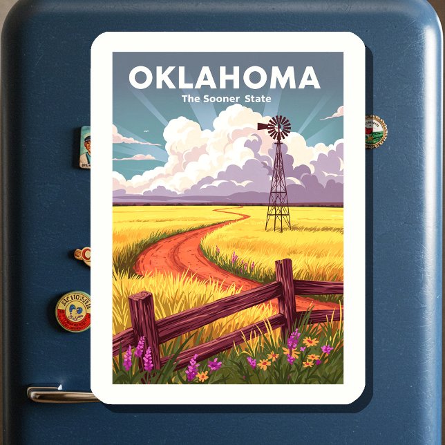 Vintage Oklahoma Magnet (Skapare uppladdad)