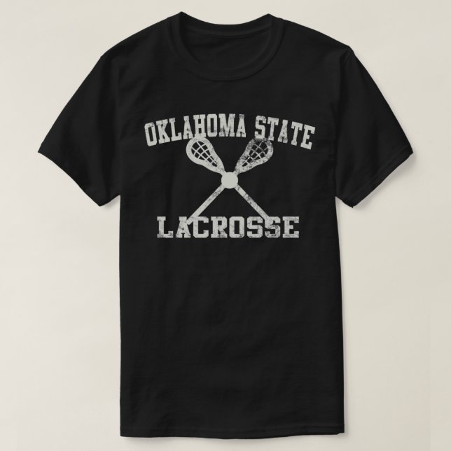Vintage Oklahoma State Lacrosse T Shirt (Design framsida)