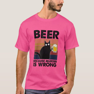 Vintage öl för att mord är fel klump t shirt