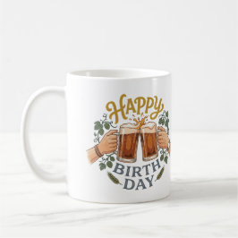 Vintage-öl Skål Födelsedags Konst Kaffemugg