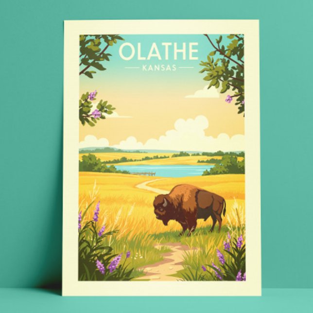 Vintage Olathe Kansas Vykort (Skapare uppladdad)