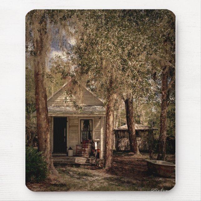 Vintage Old Florida Rustic Wooden Cottage Musmatta (Framsidan)