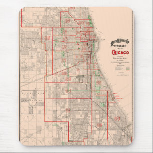 Vintage Old Karta of Chicago - 1893 Musmatta