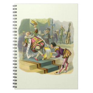 Vintage Old King Cole Barnkammarrim Dikt Sång Anteckningsbok Med Spiral