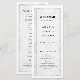 Vintage Old Money White Lace Wedding Program