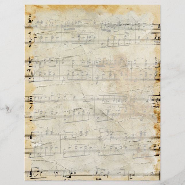 Vintage Old Music Parchment Letterhead (Framsida)