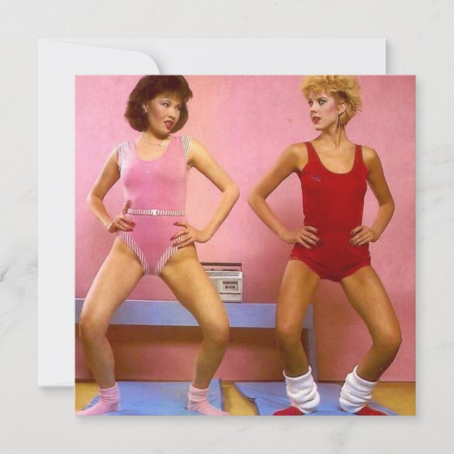 Vintage "Old school Aerobics" - platta antecknings (Framsida)