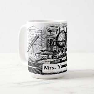 Vintage Old school klassrumslärarmall Kaffemugg